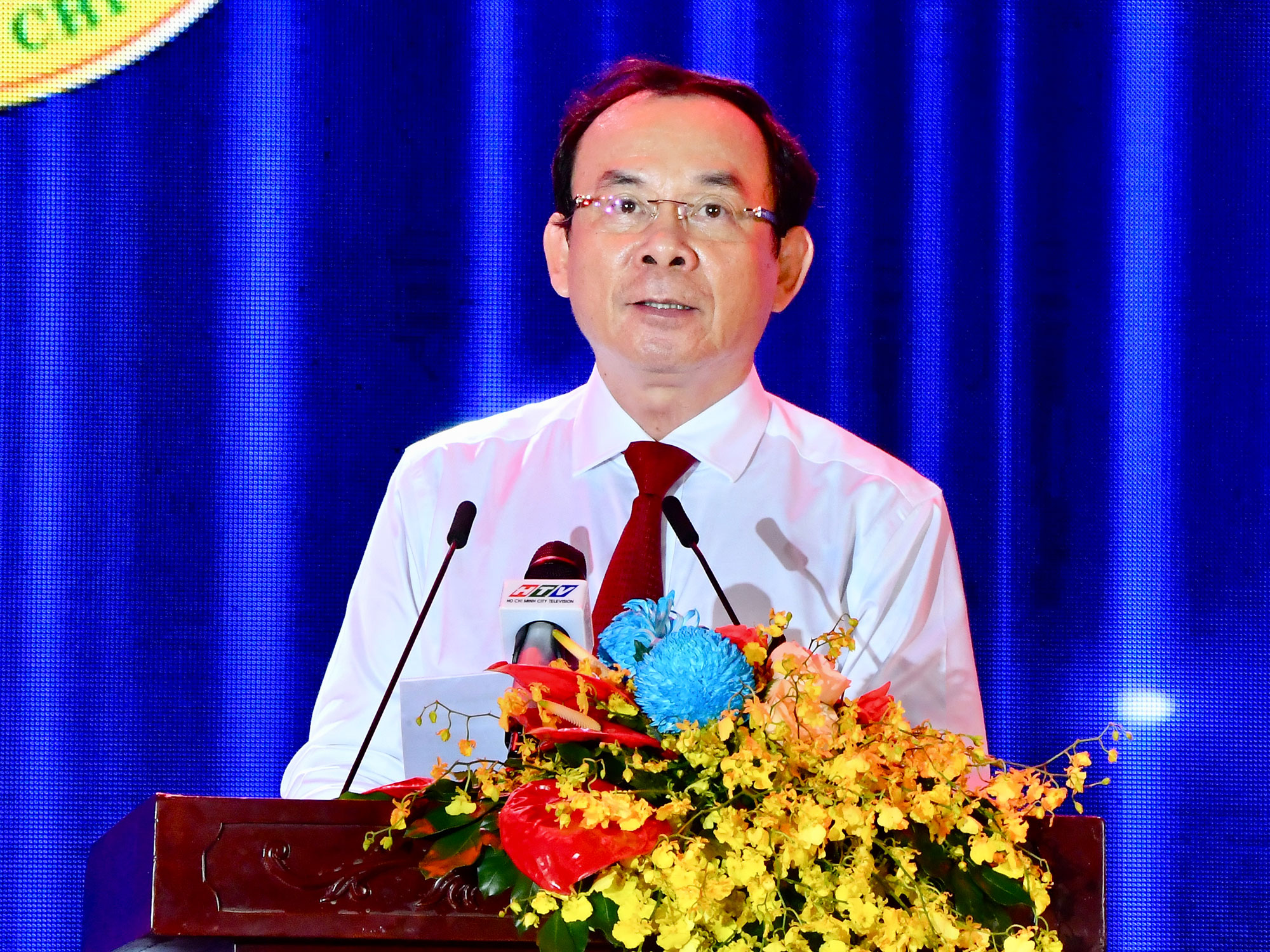 Đồng chí Nguyễn Văn nên - Bí thư Thành ủy TP. Hồ Chí Minh phát biểu tại Lễ tuyên dương 